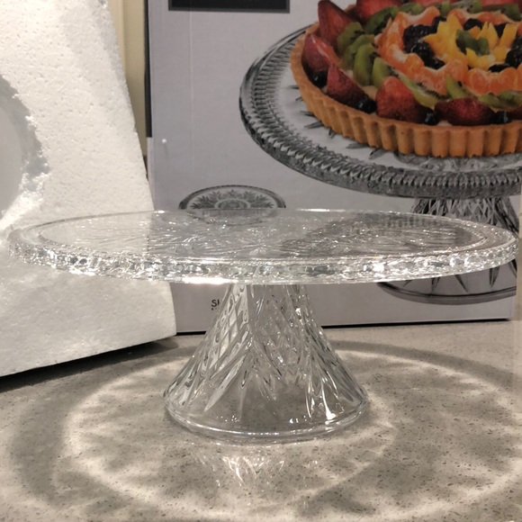 Shannon by Goldinger Dublin 12” crystal cake plate - Picture 3 of 5